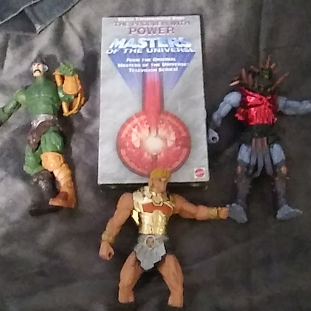 Masters of The Universe He man dolls and tape